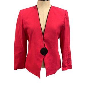 10P Petite Women's Vintage 1990s Jacket Hot Pink Shoulder Pads